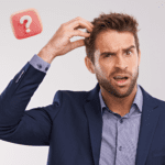 Salesman frustrated and confused