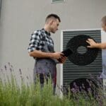 HVAC technician and homeowner